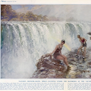 Spray Bathing - Victoria Falls