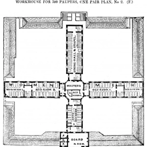 Square workhouse, first floor plan