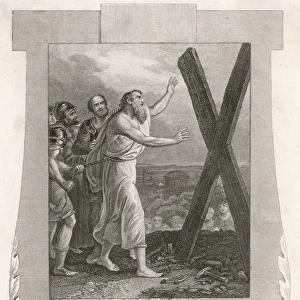 St Andrew with cross