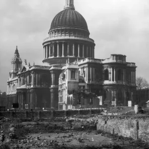 St Paul's Cathedral Print after the Blitz St Paul's Cathedral Print after the Blitz