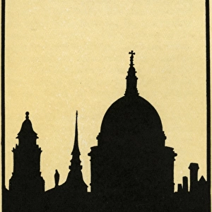 St Pauls Cathedral in silhouette