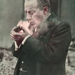 Stanley Baldwin Lighting His Pipe Print 1929 Stanley Baldwin Lighting His Pipe Print 1929