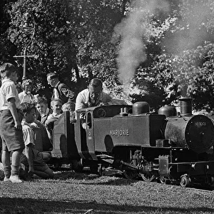 A steam train ride for children