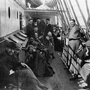 Steerage passengers on an emigrant ship
