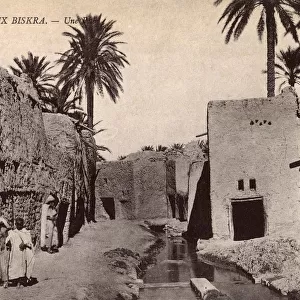 A street in Old Biskra, Southern Algeria