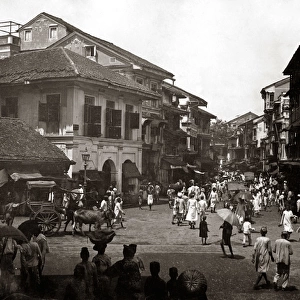 Street scene, Bombay, India, circa 1880s