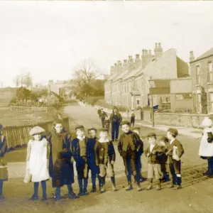 Nottinghamshire Street Scene Print, Huthwaite 1900s Nottinghamshire Street Scene Print, Huthwaite 1900s