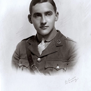 Studio photo, young man in RFC uniform, WW1