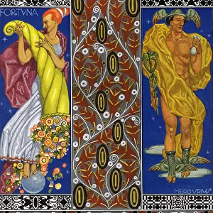 Stylised illustration depicting Fortune and Mercury
