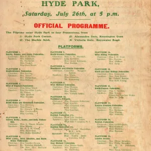 NUWSS Suffrage Pilgrimage Official Programme Print 1913 NUWSS Suffrage Pilgrimage Official Programme Print 1913
