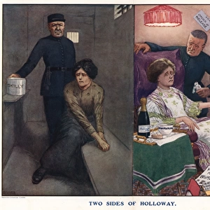 Suffragette in Holloway Prison Mrs. Pankhurst