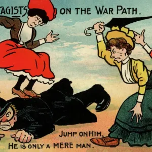 Suffragette Suffragists on the WarPath circa 1907 Print Suffragette Suffragists on the WarPath circa 1907 Print