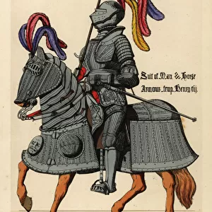 Suit of engraved plate armour and horse barding