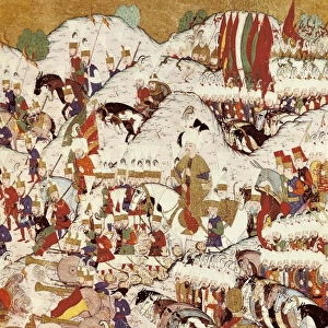 Suleyman the Magnificent at the Battle of Mohacs