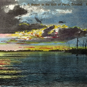 Sunset in the Gulf of Paria, Trinidad, West Indies
