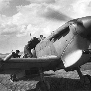 Supermarine Spitfire fitted with a tropical filter