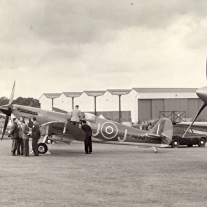 Supermarine Spitfire Vb, AB910 and Hawker Hurricane