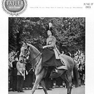 Tatler cover - Queen on parade, 1953
