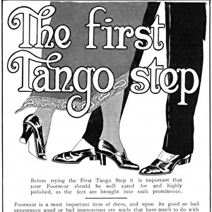 Tea tango craze: Advert for Nugget shoe polish, 1913