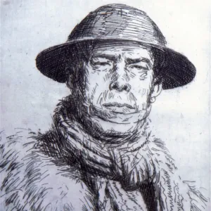 WW1 Tin Hat Print by Captain Joseph Simpson RBA WW1 Tin Hat Print by Captain Joseph Simpson RBA