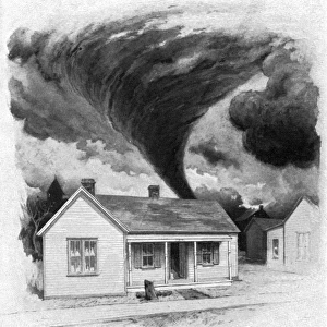 Tornado approaches Kirksville, Missouri, 1889