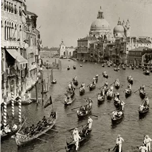 Traditional regatta, Grand Canal, Venice, Italy