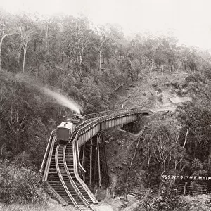 Train, Main Range South and West railway, Queensland Australia
