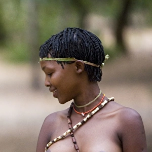 Tribal Dancer - Bushmen Girl ready to dance in
