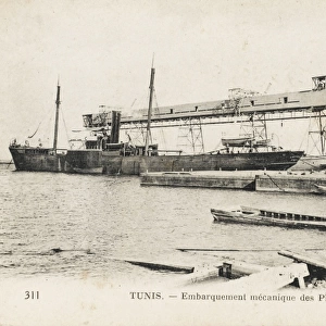 Tunisia - Embarkation of Phoshates at Tunis