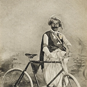 Turkey, Izmir - Turkish man with bicycle