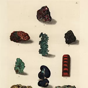 Varieties of copper, coppernickel and malachite ores