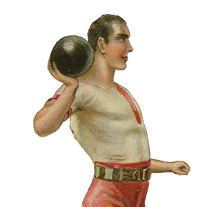Victorian Scrap - Athlete Shot Putter