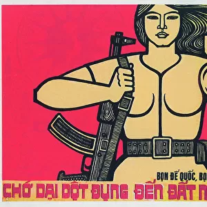 Vietnam War - Patriotic Poster - Colonialists Beware!