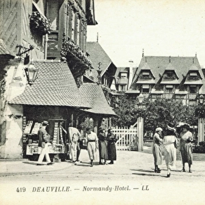 A view of the exterior of the Normandy Hotel, Deauville