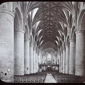 View of the nave, Tewkesbury Abbey, Gloucestershire