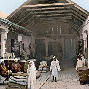 A view in the souk, Tunis, Tunisia, circa 1890s