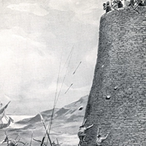 Vikings attack tower