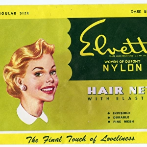 Vintage Hair Net Packaging - Elvetta Nylon Hair Net