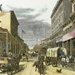 Virginia City in 1870. Main street