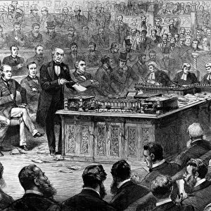 W. E. Gladstone addressing the House of Commons, 1886