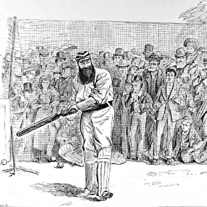 W. G. Grace batting in the Nets at Lords, 1895