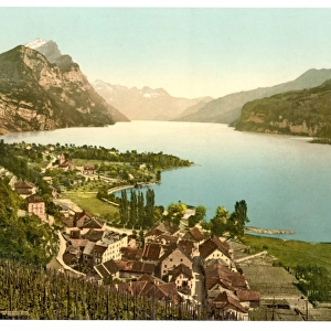 Wallenstadt Lake, Weesen, near Leistkamm and view on the mou