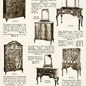 Wardrobes & dressing tables 1929