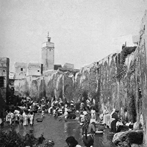 Washing Day for the Jewish Population at Sefrou, Morocco