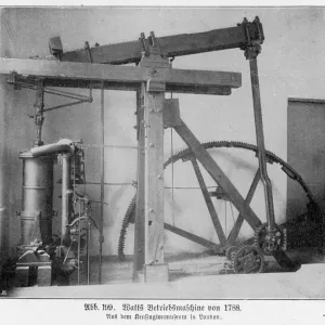 Watts Steam Engine Print of 1788 Watts Steam Engine Print of 1788