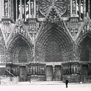 West front and doorways, Rheims Cathedral, France