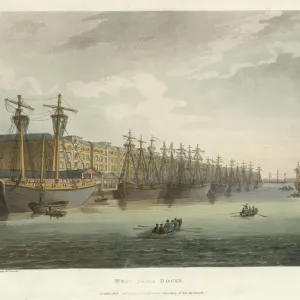 West India Docks 1810 Print West India Docks 1810 Print