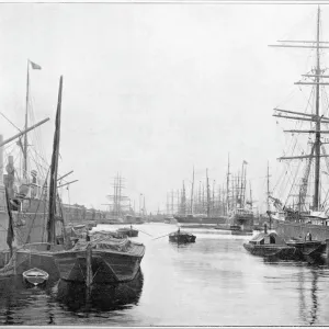 West India Docks 1895 Print West India Docks 1895 Print