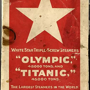 White Star Line, RMS Olympic and Titanic - brochure