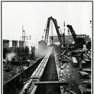 Widening of Cannon Street Bridge, London 1926